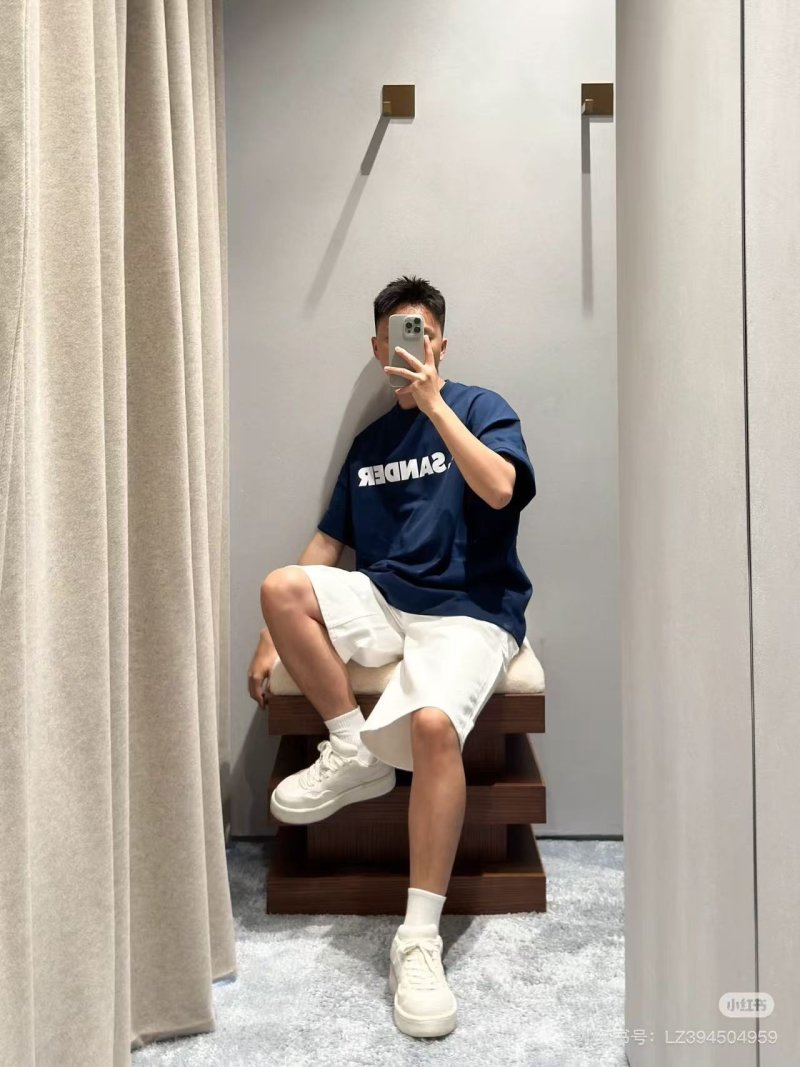 Navy Blue Oversized Graphic Print T-Shirt view
