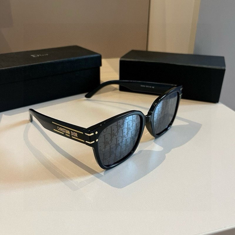 Dior Black Square Sunglasses with CD Monogram Lenses