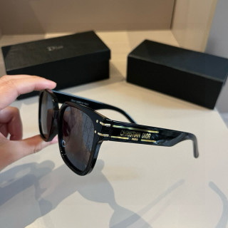 Dior Black Square Sunglasses with CD Monogram Lenses view 3