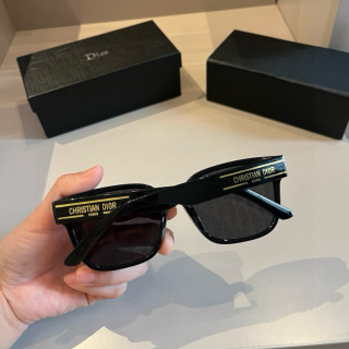 Dior Black Square Sunglasses with CD Monogram Lenses view 5