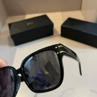 Dior Black Square Sunglasses with CD Monogram Lenses view 6