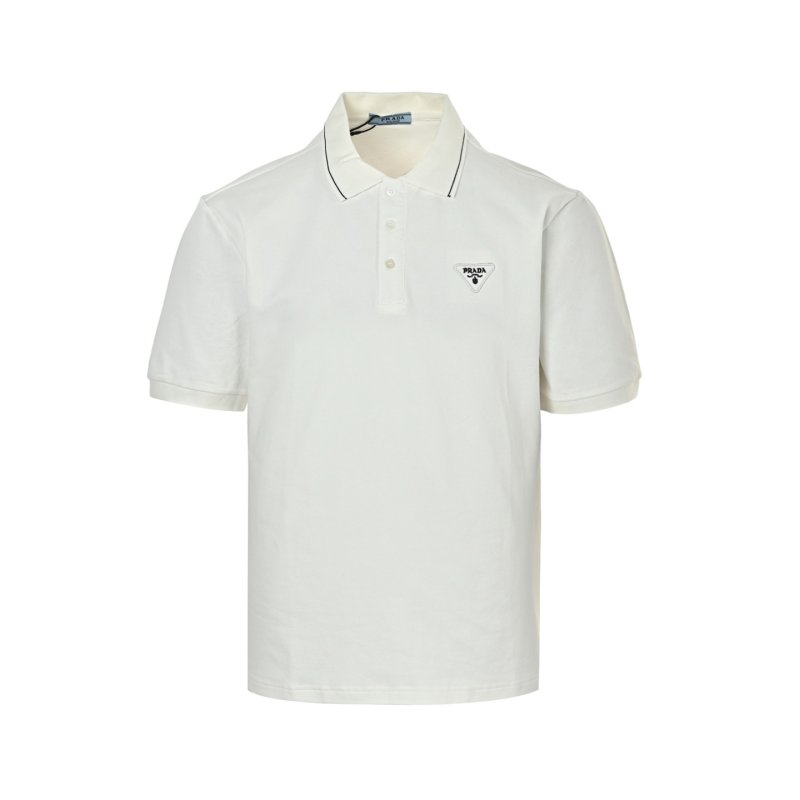 Prada White Short-Sleeve Polo Shirt view
