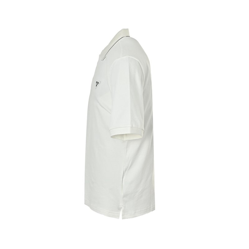 Prada White Short-Sleeve Polo Shirt view