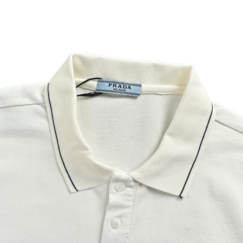 Prada White Short-Sleeve Polo Shirt view