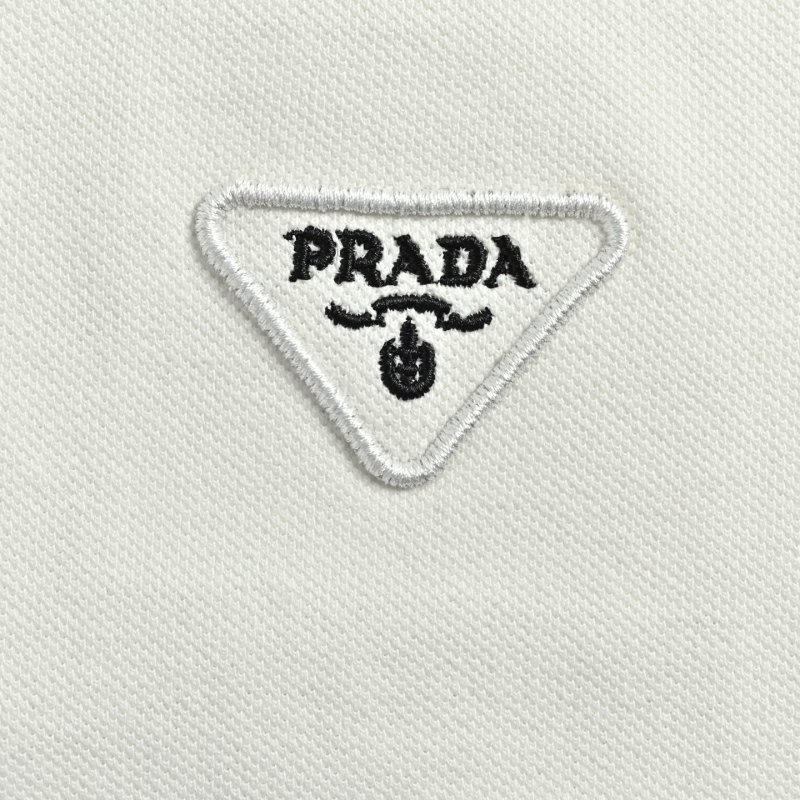 Prada White Short-Sleeve Polo Shirt view