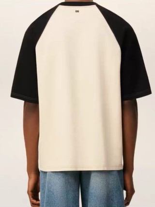 Black & White Raglan Heart Logo T-Shirt view 6