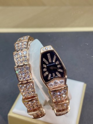 Bulgari Serpenti Two-Coil Rose Gold Diamond Watch