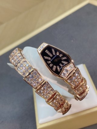 Bulgari Serpenti Two-Coil Rose Gold Diamond Watch view 2
