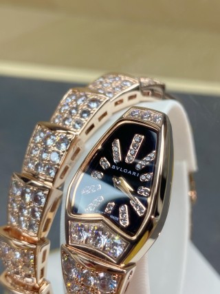 Bulgari Serpenti Two-Coil Rose Gold Diamond Watch view 4