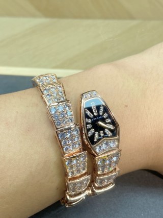 Bulgari Serpenti Two-Coil Rose Gold Diamond Watch view 8