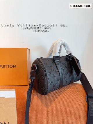 Louis Vuitton x Nigo Keepall 25 Monogram Canvas Duffel Bag Black view 3