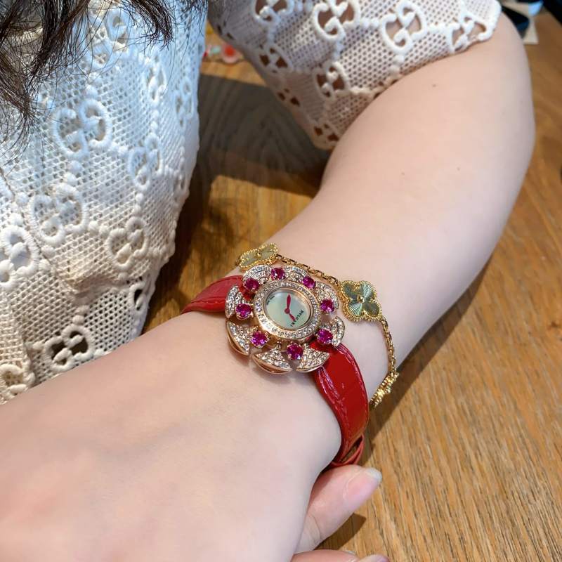 Bulgari Divas' Dream Rose Gold Ruby Diamond Watch 33mm
