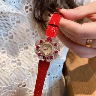 Bulgari Divas' Dream Rose Gold Ruby Diamond Watch 33mm view 4