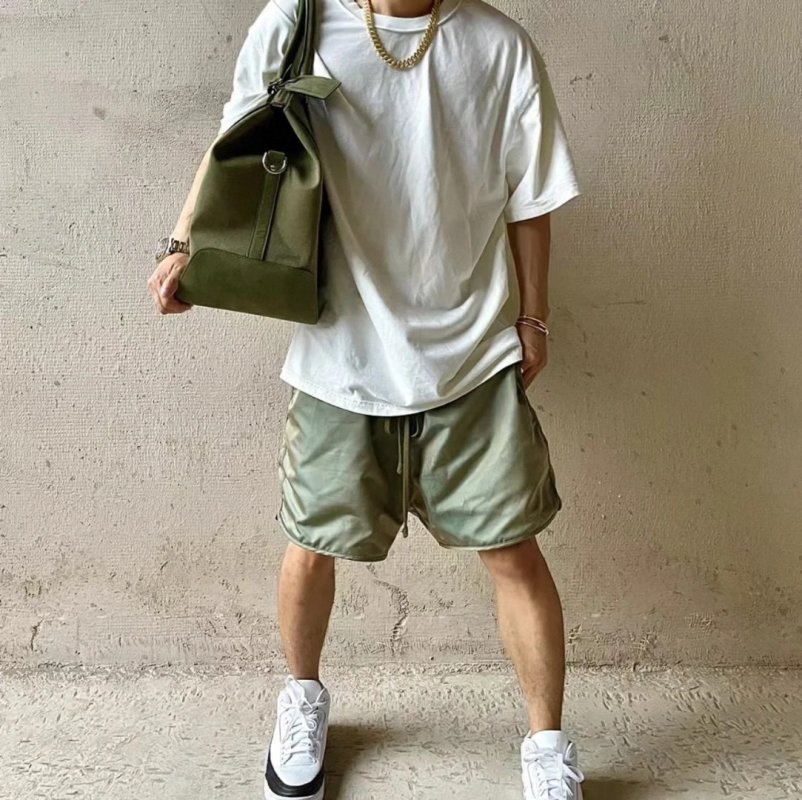 Sage Green Drawstring Shorts