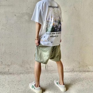 Sage Green Drawstring Shorts view 2