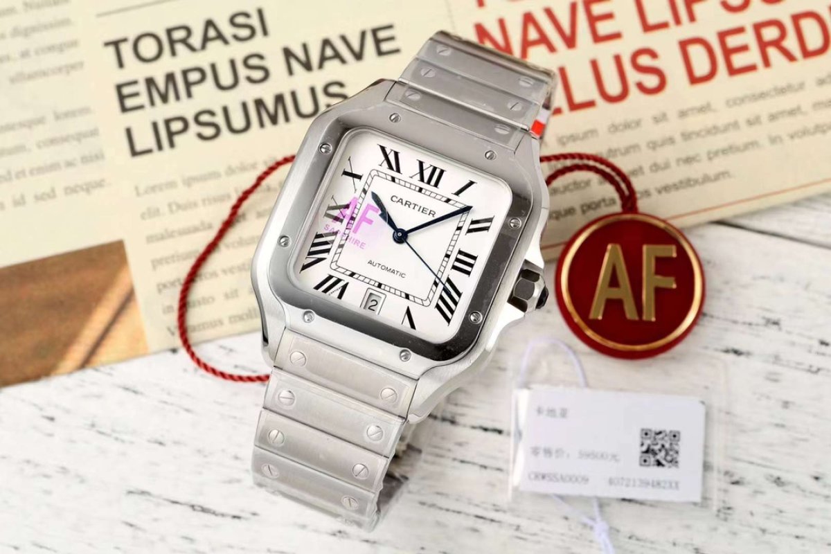 Cartier Santos Automatic Mechanical Silver Watch