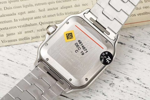 Cartier Santos Automatic Mechanical Silver Watch view 6