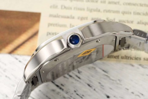 Cartier Santos Automatic Mechanical Silver Watch view 7