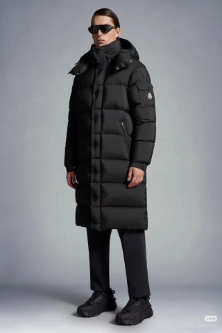 Moncler Black Long Puffer Down Jacket view 1