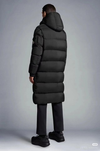 Moncler Black Long Puffer Down Jacket view 3