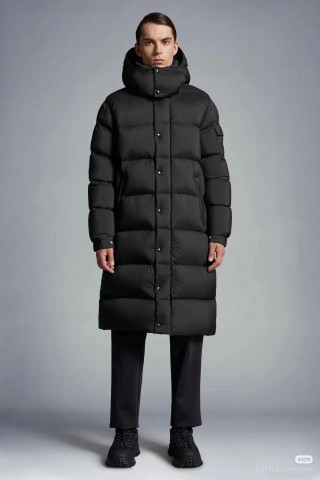 Moncler Black Long Puffer Down Jacket view 6