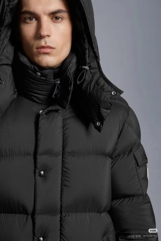Moncler Black Long Puffer Down Jacket view 7