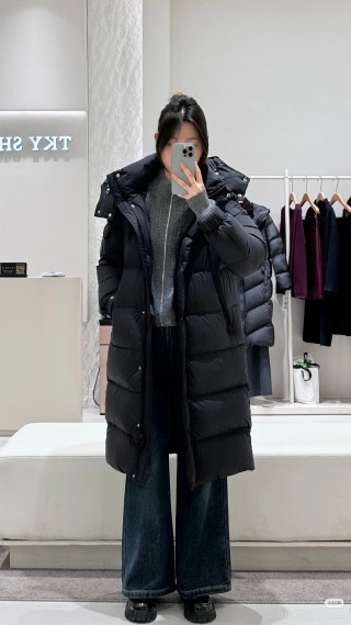 Moncler Black Long Puffer Down Jacket view 10