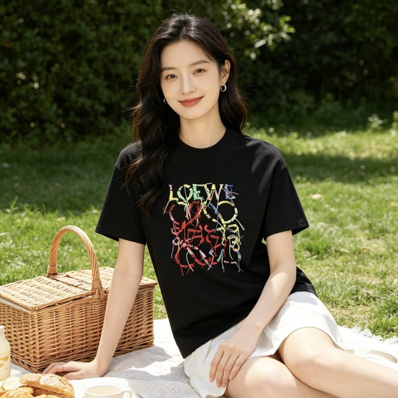 Loewe Graphic Logo Black T-Shirt