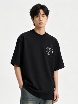 Chrome Hearts Black Cross Oversized T-Shirt view 6