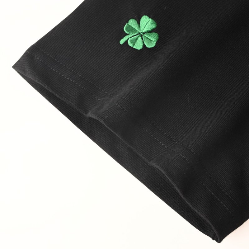 Dior Black T-Shirt with Green Clover Embroidery view