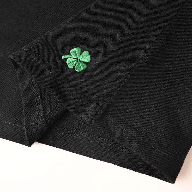 Dior Black T-Shirt with Green Clover Embroidery view