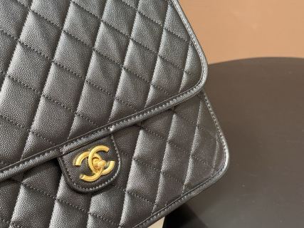 Chanel 22K Quilted Leather Top Handle Bag Black view 5