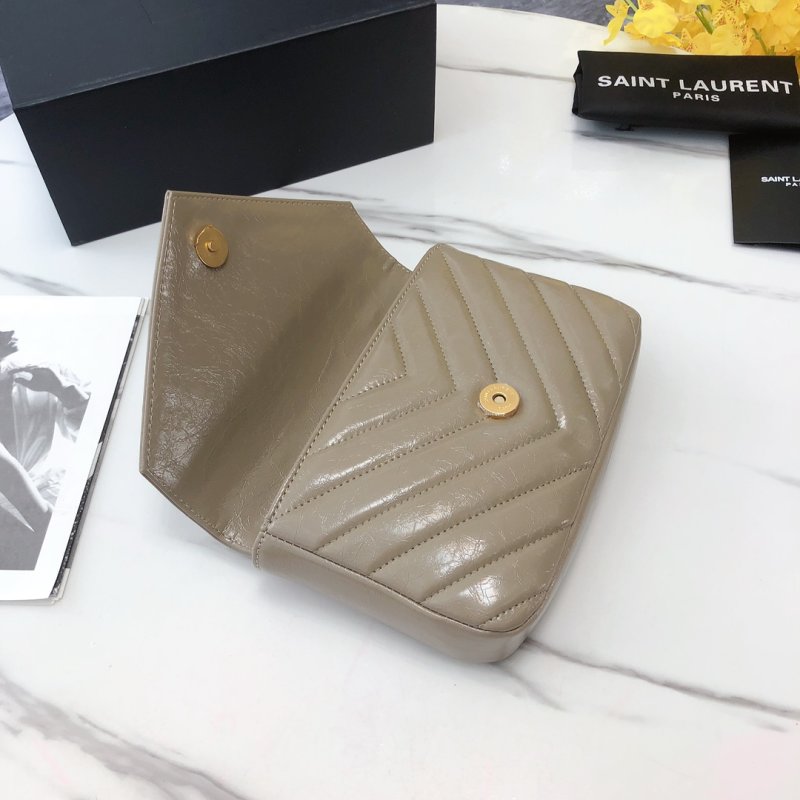 Saint Laurent College Mini Crossbody Bag Beige view