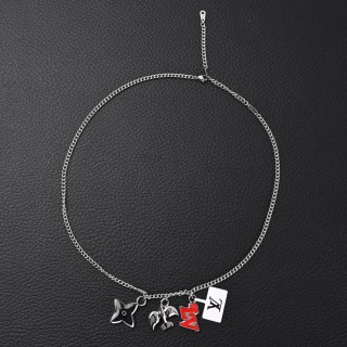 Louis Vuitton LV Dove Letter Charm Necklace Silver view 1