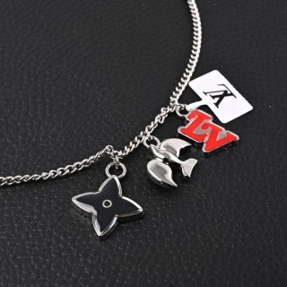 Louis Vuitton LV Dove Letter Charm Necklace Silver view 2