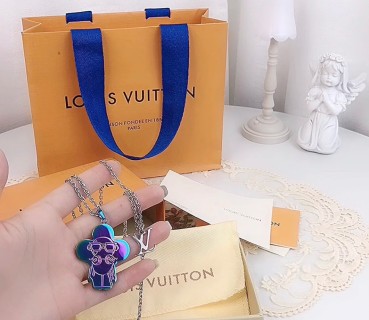 Louis Vuitton DJ Vivienne Cartoon Character Pendant Necklace view 3