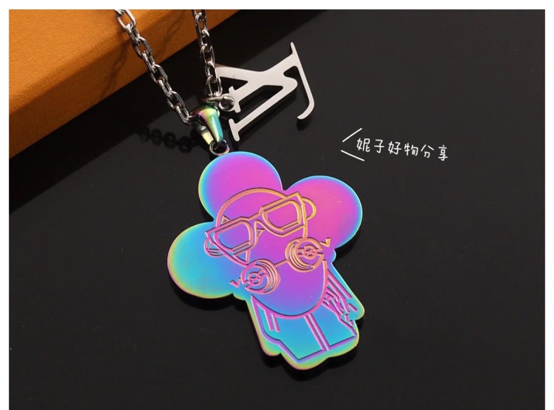 Louis Vuitton DJ Vivienne Cartoon Character Pendant Necklace view