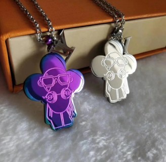 Louis Vuitton DJ Vivienne Cartoon Character Pendant Necklace view 5