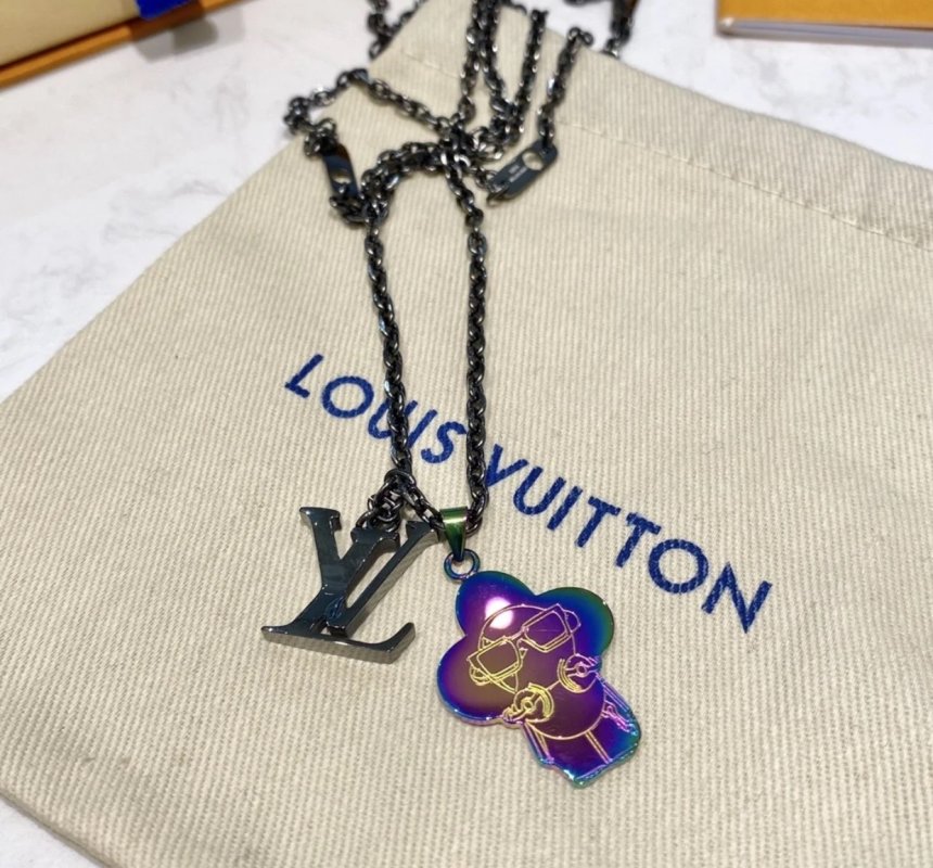 Louis Vuitton DJ Vivienne Cartoon Character Pendant Necklace view