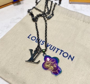 Louis Vuitton DJ Vivienne Cartoon Character Pendant Necklace view 7