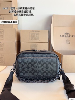 Coach Black Signature Camera Crossbody Bag view 1