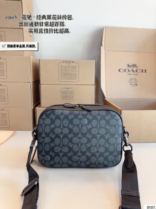 Coach Black Signature Camera Crossbody Bag view 3