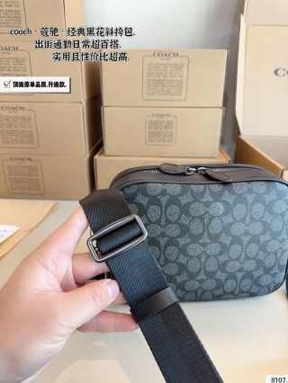 Coach Black Signature Camera Crossbody Bag view 4