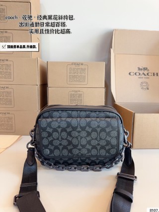Coach Black Signature Camera Crossbody Bag view 5