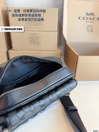 Coach Black Signature Camera Crossbody Bag view 6