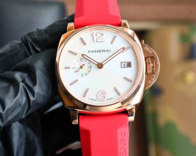Panerai Luminor Due 42mm Burgundy Automatic Watch view 9