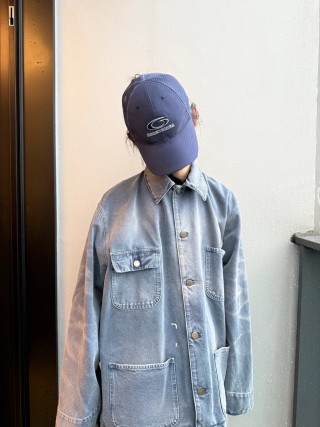 Oversized Denim Jacket Light Blue Wash view 5