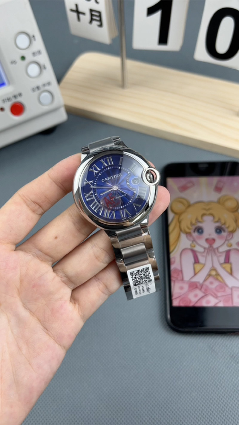 Cartier Ballon Bleu 40mm Blue Dial Steel Watch