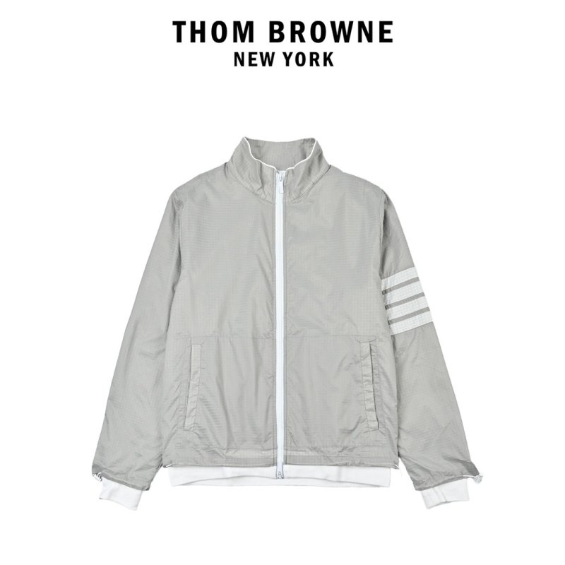 Grey Oversized Windbreaker Jacket view