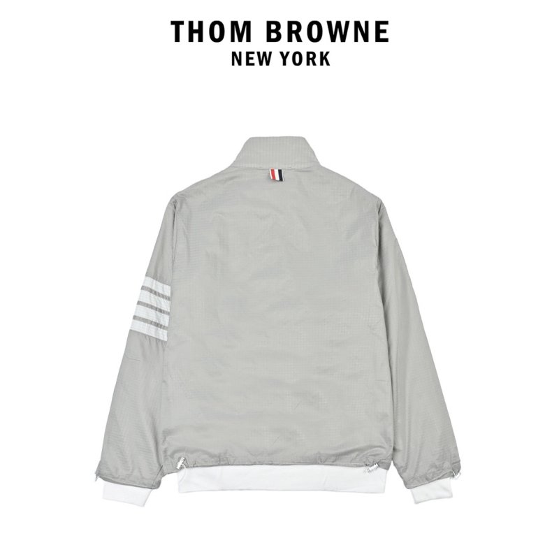 Grey Oversized Windbreaker Jacket view